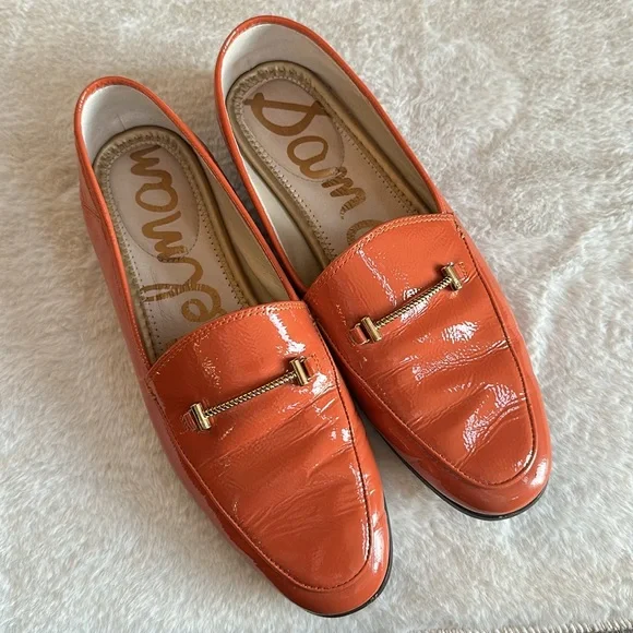 Sam Edelman Patent tangerine Orange Loafers - Picture 14 of 14